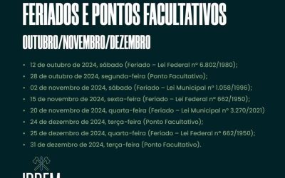 Calendário de Feriados e Pontos Facultativos de 2024