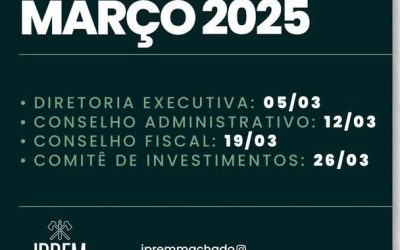 Reuniões ordinárias março/2025.