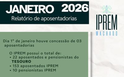 Relatório de Aposentadorias – Janeiro 2026